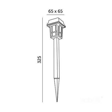 Lampa Solarna Ogrodowa Słupek Zewnętrzny Stojący LED 6500K Zimna IP44 Czarny Fusion Kobi