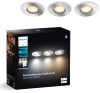 3x Oprawa Podtynkowa Wpuszczana LED Hermetyczna IP44 Łazienkowa 4.2W 400lm IP44 White Ambiance TW Chrom Inteligentna SMART Zigbee Bluetooth Adore Philips HUE