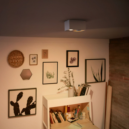 Oprawa Natynkowa Lampa LED 9W 1000lm 2200-2700K Ściemnialna WarmGlow Biała Box Philips