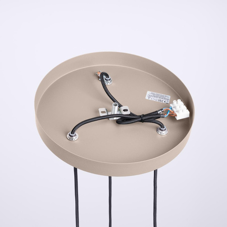 Lampa Sufitowa Wisząca Zwis 3x G9 Okrągła Beżowa Nowoczesna Matowa Halo Sollux