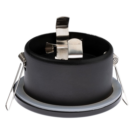 Zestaw Oprawa HALOGENOWA Hermetyczna Łazienkowa PODBITKA AQUS Czarna IP44 + LED GU10 3W 4000K Lumiled