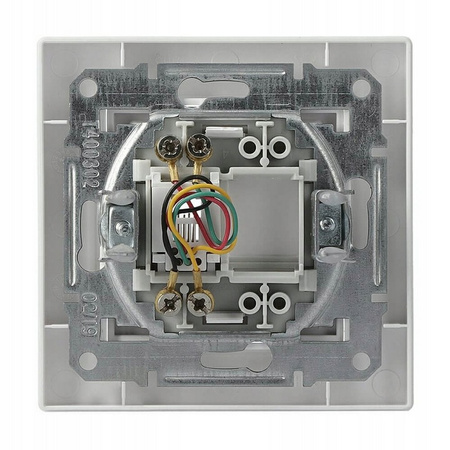 Gniazdo Telefoniczne RJ11 z Ramką Biały SCHNEIDER ASFORA