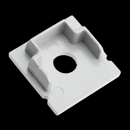 Zaślepka do profilu natynkowego KM38 z otworem szara tworzywo sztuczne