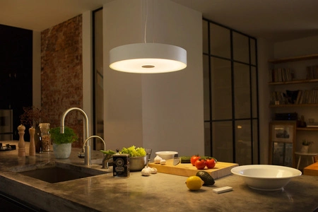 Lampa Wisząca Sufitowa LED 25W 2900lm IP20 White Ambiance TW Biała 44cm  Inteligentna SMART Zigbee Bluetooth Fair Philips HUE