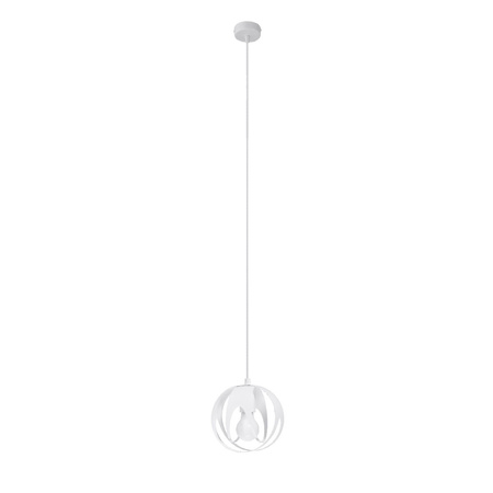 Lampa Sufitowa Wisząca Zwis E27 Kulista Biała Nowoczesna Tulos Sollux
