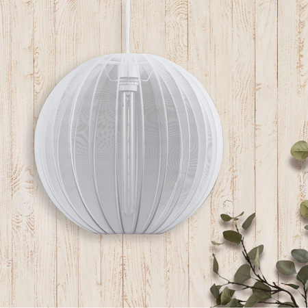 Lampa Sufitowa Wisząca Zwis E27 Biała JAPANDI Sanico Goldlux