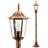Lampa Ogrodowa Zewnętrzny E27 Niski SŁUPEK LATARNIA 110cm Patyna BELLIS LUMILED