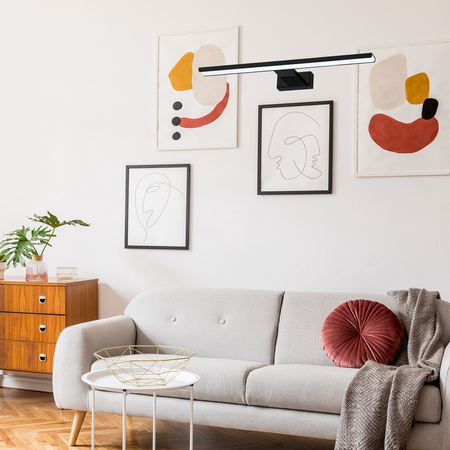 Lampa Ścienna Kinkiet PINTO Czarna 12W LED 50cm Milagro