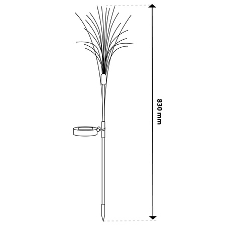 Lampa Solarna Ogrodowa LED Wbijana Stojąca Ozdobna IP44 Lampka Trawa Zewnętrzna