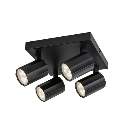Lampa Sufitowa SPOT Reflektor 4x GU10 Czarny Nowoczesny Rogelio Rabalux