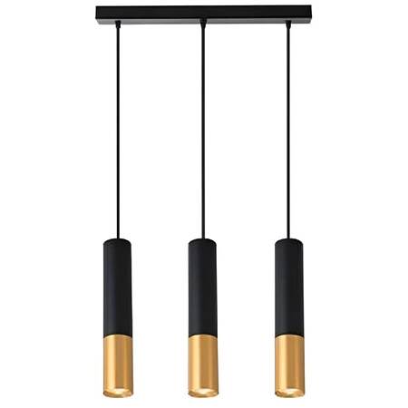 Lampa Wisząca Sufitowa KEON 3xGU10 Regulowana Czarno-Złota MASTERLED