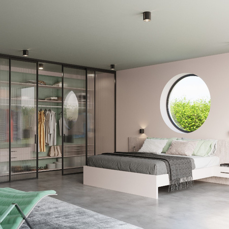 Lampa Ścienna Kinkiet Tuba G9 Cylindryczna Czarna Nowoczesna Inez Sollux