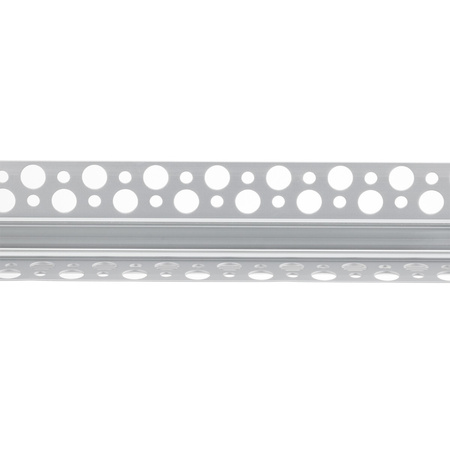 Profil Aluminiowy Podtynkowy Architektoniczny Narożny Typ W do LED Wpuszczany do Płyt KARTON / GIPS 1m + Przeźroczysty Klosz