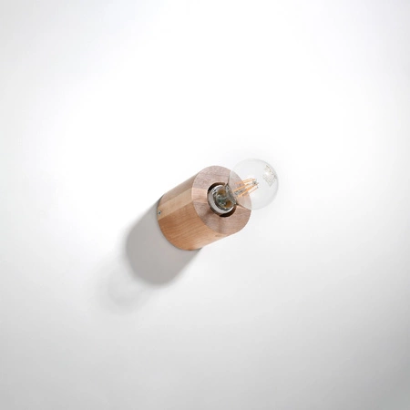 Lampa Ścienna Oprawa Natynkowa Kinkiet E27 Cylindryczna Brązowa Skandynawska Salgado Sollux