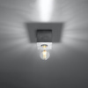 Lampa Sufitowa Oprawa Natynkowa E27 Kwadratowa Szara Industrialna Ariz Sollux