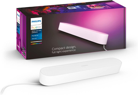 Lampka Biurkowa Podłużna LED 6.7W 500lm IP20 White and Color Ambiance RGB + TW Biała 25cm Inteligentna SMART Zigbee Bluetooth Play Philips HUE