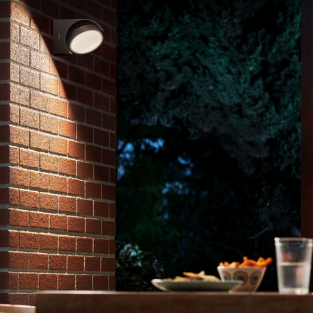 Kinkiet Ogrodowy Lampa Elewacyjna Zewnętrzna LED 7W 600lm 2700K IP44 Antracyt Mimosa Philips