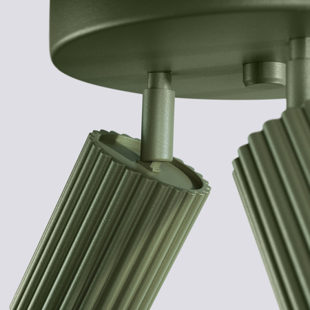 Lampa Sufitowa Plafon Tuba Spot 3x GU10 Oliwkowa Karbon Deep Space SL.1620 Sollux