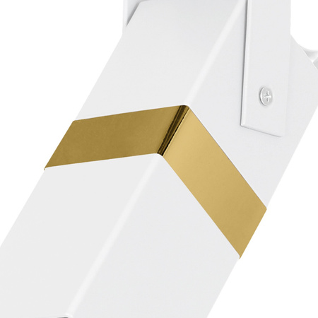 Lampa sufitowa ścienna Kinkiet 1x GU10 Spot Loft Biały + Złoty VIDAR Milagro