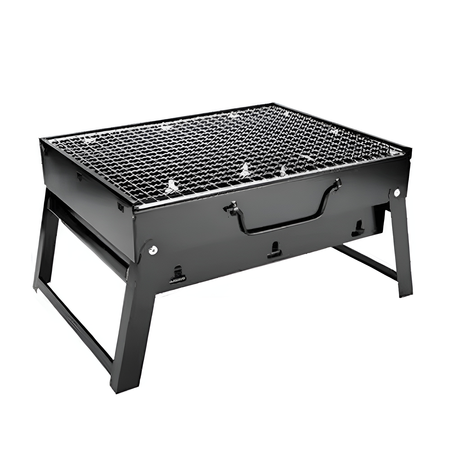 Zestaw Grillowy: Składany Grill Turystyczny + Szczotka do Czyszczenia Rusztu