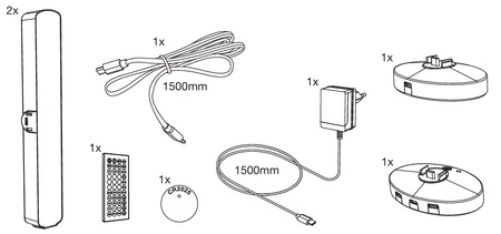 2x Lampa LED Biurkowa Gamingowa RGB + TW 28cm Light Bar Inteligentna Aplikacja SMART+ WiFi Moodlights OSRAM