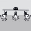Lampa Sufitowa Listwa Oświetleniowa 3x E14 Żyrandol Geometryczna Geometryczna Czarna Nowoczesna Artemis Sollux