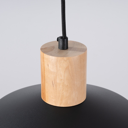 Lampa Sufitowa Wisząca Zwis E27 Okrągła Czarna Skandynawska Fano Sollux