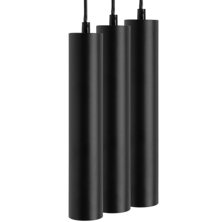Lampa Wisząca Sufitowa Zwis 29cm Reflektor 3x GU10 LED SOPLO Czarny LUMILED