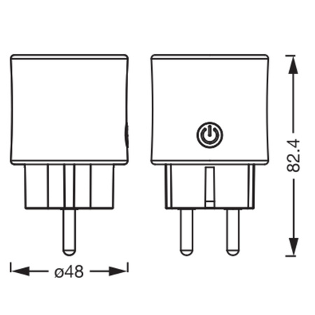 Inteligentna Wtyczka Gniazdko 2300W Czarny Osram SMART+ WiFi Matter