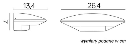 Lampa Ogrodowa Zewnętrzna Elewacyjna KINKIET LED UFO 1880S 7W 395lm 4100K Neutralna Su-Ma