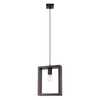 Lampa Sufitowa Wisząca Zwis E27 Żyrandol Kwadratowa Brązowa Skandynawska Aries Sollux