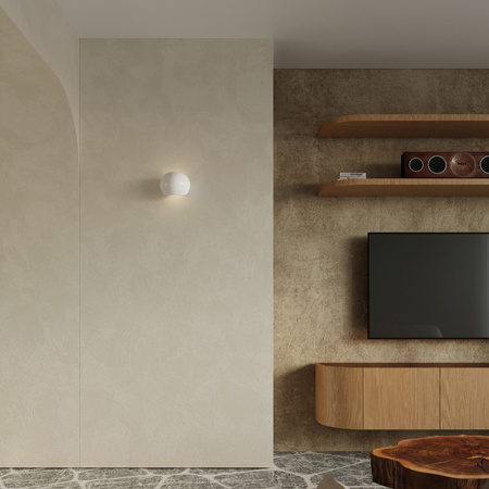 Lampa Ścienna Kinkiet E27 Owalna Biała Nowoczesna Pontius Sollux