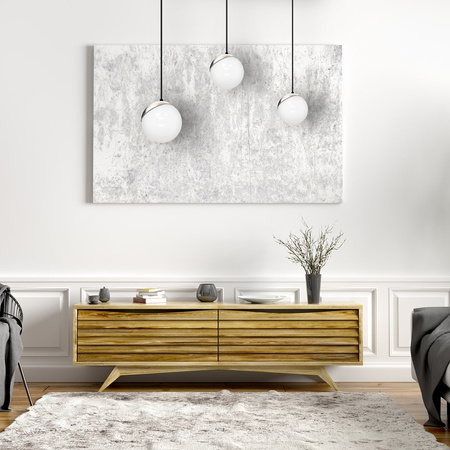 Lampa Wisząca Sufitowa SFERA Czarna Chrom 3xE14 Milagro