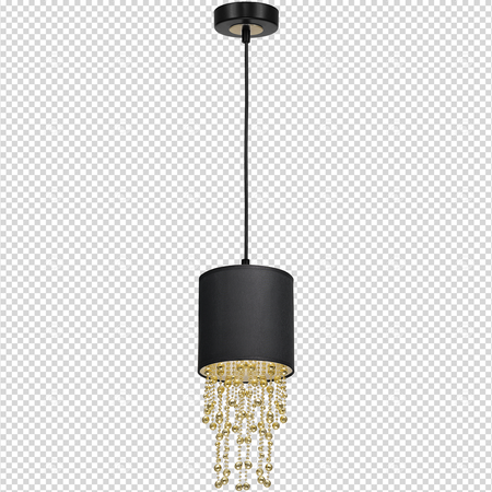 Lampa wisząca ALMERIA 1xE27 Elegancka Sznury Korali MLP6439 Milagro Metal + Tworzywo sztuczne+ Tkanina