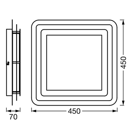 Panel LED Oprawa Natynkowa 26W 1750lm 3000K Ciepła Biała Orbis Spiral Layers Osram