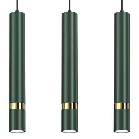Lampa wisząca JOKER ZIELONY ZŁOTY 3 x GU10 MILAGRO Metal styl nowoczesny
