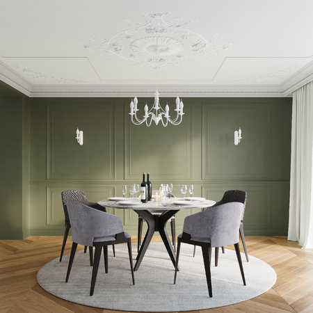 Lampa Ścienna Wisząca Żyrandol E14 Nieregularna Biała Nowoczesna Minerwa Sollux