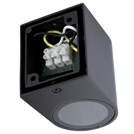 Kinkiet Ogrodowy Elewacyjny Lampa Zewnętrzna GU10 ALLIUM Czarna LUMILED