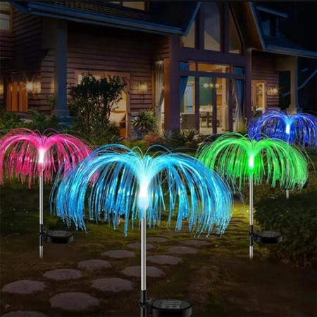 Lampa Solarna Ogrodowa LED Wbijana Ozdobna Zewnętrzna Meduza Dmuchawiec IP44