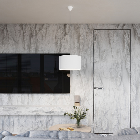 Lampa Sufitowa Wisząca Zwis E27 Żyrandol Owalna Biała Minimalistyczna Nova Sollux