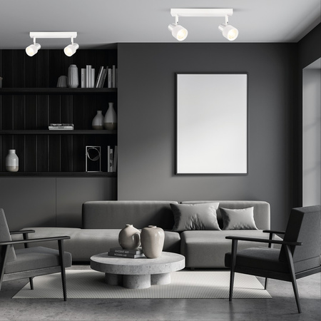 Lampa Sufitowa CINO 2xGU10 Biały Chrom Milagro