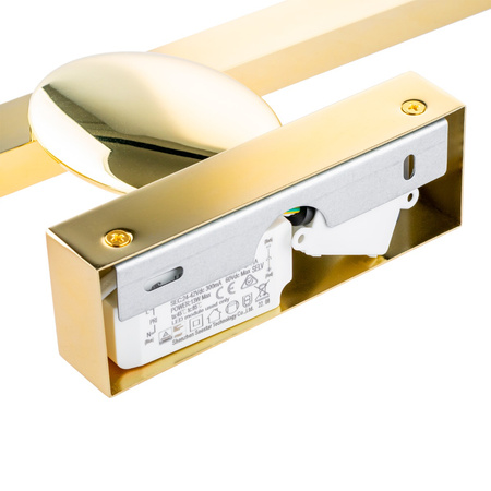 Lampa Ścienna SIRIUS Złota LED 12W Kinkiet 60cm Nowoczesna ProVero