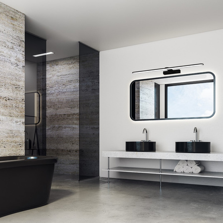 Lampa Ścienna Kinkiet SPLASH Czarna 60cm 12W LED Milagro