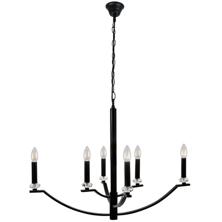 Lampa Wisząca Sufitowa Żyrandol HIMS 6xE14 120cm - GOLDLUX (Polux)