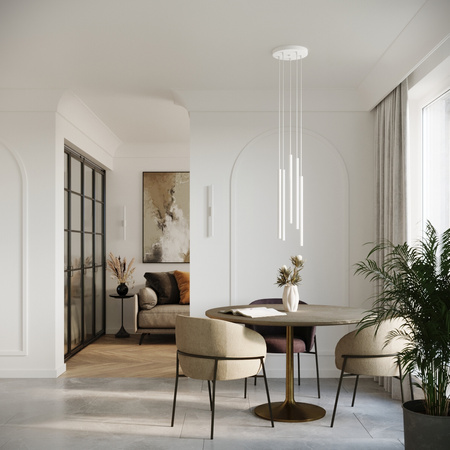 Lampa Ścienna Kinkiet 2x G9 Tubularna Biała Nowoczesna Pastelo Sollux