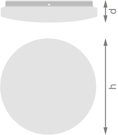 Plafon LED Lampa Sufitowa Natynkowa 24W 1800lm 6500K Zimna IP44 Biały Ceiling Ledvance