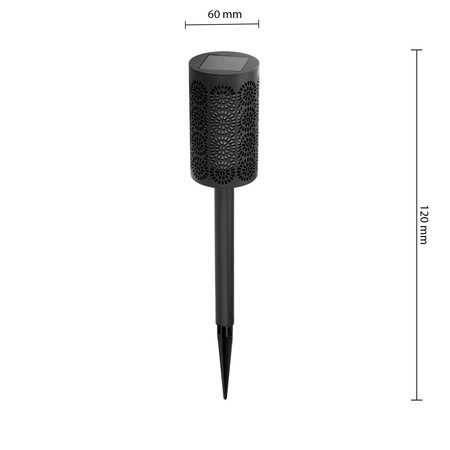 Lampa Solarna Ogrodowa LED Wbijana Pochodnia 39cm IP44 Czujnik Zmierzchu