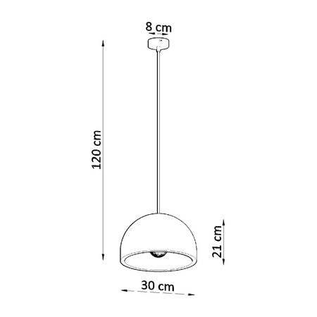 Lampa Sufitowa Wisząca Zwis E27 Okrągła Szara Industrialna Pablito Sollux