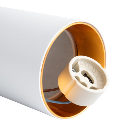 Zestaw Szyna Oświetleniowa Szynoprzewód 1,5m + 3x Reflektor Szynowy SAGI GU10 Biało Złoty LUMILED