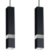 Lampa wisząca Tuba Zwis VIDAR Czarny + srebrny 3x GU10 Milagro Metal Styl nowoczesny